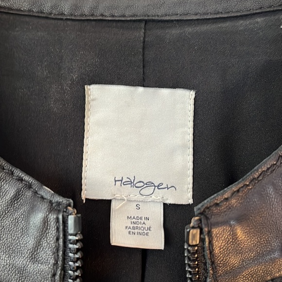 Halogen Genuine Leather Jacket - Black - Excellent Condition - Picture 5 of 8